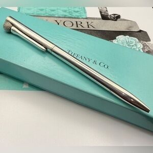 Vintage Tiffany & Co. Sterling Silver Golf Ball Pen Box & Pouch Collectors Dream